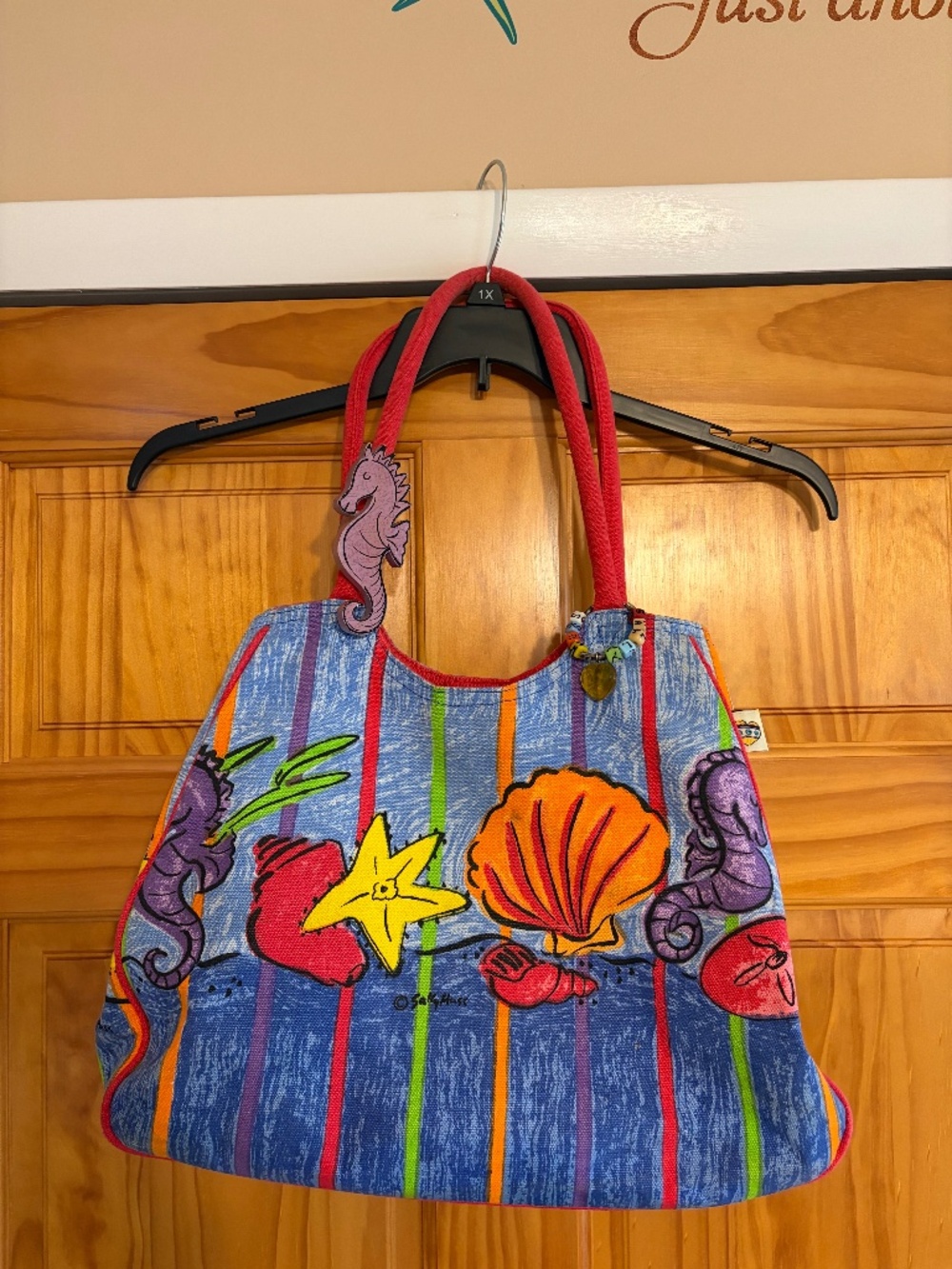 Sally Huss “Life Is Wonderful” coastal tote